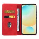 For Samsung Galaxy S24 FE 5G Dreamy Magnetic Dual-fold Calfskin Leather Phone Case(Red) - 3