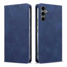 For Samsung Galaxy S24 FE 5G Dreamy Magnetic Dual-fold Calfskin Leather Phone Case(Blue) - 2
