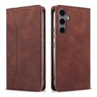 For Samsung Galaxy S24 FE 5G Dreamy Magnetic Dual-fold Calfskin Leather Phone Case(Coffee) - 2