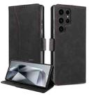 For Samsung Galaxy S24 Ultra 5G Dreamy Magnetic Dual-fold Calfskin Leather Phone Case(Black) - 1