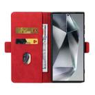 For Samsung Galaxy S24 Ultra 5G Dreamy Magnetic Dual-fold Calfskin Leather Phone Case(Red) - 3