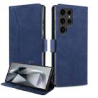 For Samsung Galaxy S24 Ultra 5G Dreamy Magnetic Dual-fold Calfskin Leather Phone Case(Blue) - 1