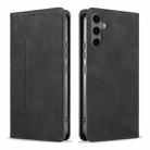 For Samsung Galaxy A34 5G Dreamy Magnetic Dual-fold Calfskin Leather Phone Case(Black) - 1