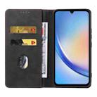 For Samsung Galaxy A34 5G Dreamy Magnetic Dual-fold Calfskin Leather Phone Case(Black) - 3