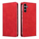 For Samsung Galaxy A34 5G Dreamy Magnetic Dual-fold Calfskin Leather Phone Case(Red) - 1
