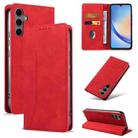 For Samsung Galaxy A34 5G Dreamy Magnetic Dual-fold Calfskin Leather Phone Case(Red) - 2