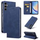 For Samsung Galaxy A34 5G Dreamy Magnetic Dual-fold Calfskin Leather Phone Case(Blue) - 2