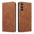 For Samsung Galaxy A34 5G Dreamy Magnetic Dual-fold Calfskin Leather Phone Case(Crown) - 1