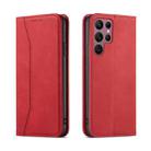 For Samsung Galaxy S23 Ultra 5G Dreamy Magnetic Dual-fold Calfskin Leather Phone Case(Red) - 2