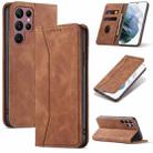 For Samsung Galaxy S23 Ultra 5G Dreamy Magnetic Dual-fold Calfskin Leather Phone Case(Crown) - 1