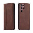 For Samsung Galaxy S23 Ultra 5G Dreamy Magnetic Dual-fold Calfskin Leather Phone Case(Coffee) - 2