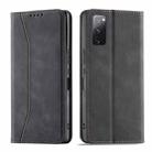 For Samsung Galaxy S20 FE Dreamy Magnetic Dual-fold Calfskin Leather Phone Case(Black) - 2