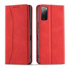 For Samsung Galaxy S20 FE Dreamy Magnetic Dual-fold Calfskin Leather Phone Case(Red) - 2