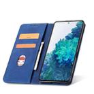 For Samsung Galaxy S20 FE Dreamy Magnetic Dual-fold Calfskin Leather Phone Case(Blue) - 3