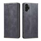 For Samsung Galaxy A13 Dreamy Magnetic Dual-fold Calfskin Leather Phone Case(Black) - 2