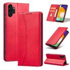 For Samsung Galaxy A13 Dreamy Magnetic Dual-fold Calfskin Leather Phone Case(Red) - 1