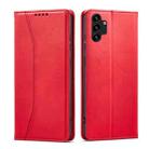 For Samsung Galaxy A13 Dreamy Magnetic Dual-fold Calfskin Leather Phone Case(Red) - 2