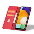 For Samsung Galaxy A13 Dreamy Magnetic Dual-fold Calfskin Leather Phone Case(Red) - 3