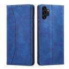 For Samsung Galaxy A13 Dreamy Magnetic Dual-fold Calfskin Leather Phone Case(Blue) - 2