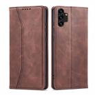 For Samsung Galaxy A13 Dreamy Magnetic Dual-fold Calfskin Leather Phone Case(Coffee) - 2