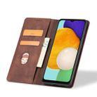 For Samsung Galaxy A13 Dreamy Magnetic Dual-fold Calfskin Leather Phone Case(Coffee) - 3