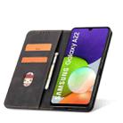 For Samsung Galaxy A22 4G Dreamy Magnetic Dual-fold Calfskin Leather Phone Case(Black) - 3
