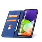 For Samsung Galaxy A22 4G Dreamy Magnetic Dual-fold Calfskin Leather Phone Case(Blue) - 3