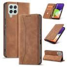 For Samsung Galaxy A22 4G Dreamy Magnetic Dual-fold Calfskin Leather Phone Case(Crown) - 1