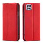 For Samsung Galaxy A22 5G Dreamy Magnetic Dual-fold Calfskin Leather Phone Case(Red) - 2