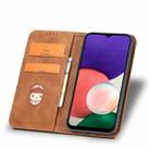 For Samsung Galaxy A22 5G Dreamy Magnetic Dual-fold Calfskin Leather Phone Case(Crown) - 3