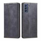 For Samsung Galaxy S21 FE 5G Dreamy Magnetic Dual-fold Calfskin Leather Phone Case(Black) - 2