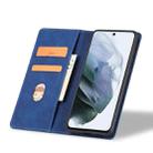 For Samsung Galaxy S21 FE 5G Dreamy Magnetic Dual-fold Calfskin Leather Phone Case(Blue) - 3