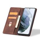 For Samsung Galaxy S21 FE 5G Dreamy Magnetic Dual-fold Calfskin Leather Phone Case(Coffee) - 3
