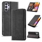 For Samsung Galaxy A32 4G Dreamy Magnetic Dual-fold Calfskin Leather Phone Case(Black) - 1
