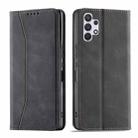For Samsung Galaxy A32 4G Dreamy Magnetic Dual-fold Calfskin Leather Phone Case(Black) - 2