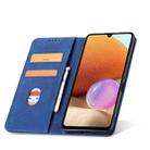 For Samsung Galaxy A32 4G Dreamy Magnetic Dual-fold Calfskin Leather Phone Case(Blue) - 3
