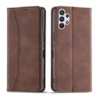 For Samsung Galaxy A32 4G Dreamy Magnetic Dual-fold Calfskin Leather Phone Case(Coffee) - 2
