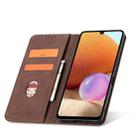 For Samsung Galaxy A32 4G Dreamy Magnetic Dual-fold Calfskin Leather Phone Case(Coffee) - 3