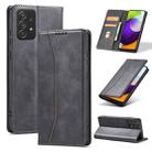 For Samsung Galaxy A52 4G / 5G Dreamy Magnetic Dual-fold Calfskin Leather Phone Case(Black) - 1