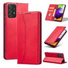 For Samsung Galaxy A52 4G / 5G Dreamy Magnetic Dual-fold Calfskin Leather Phone Case(Red) - 1
