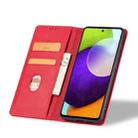 For Samsung Galaxy A52 4G / 5G Dreamy Magnetic Dual-fold Calfskin Leather Phone Case(Red) - 3