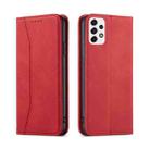 For Samsung Galaxy A53 Dreamy Magnetic Dual-fold Calfskin Leather Phone Case(Red) - 2