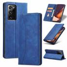 For Samsung Galaxy Note 20 Ultra Dreamy Magnetic Dual-fold Calfskin Leather Phone Case(Blue) - 1