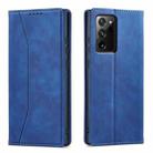 For Samsung Galaxy Note 20 Ultra Dreamy Magnetic Dual-fold Calfskin Leather Phone Case(Blue) - 2