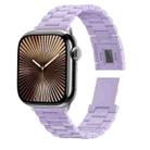 For Apple Watch 46mm / 49mm / 45mm / 44mm Candy Three-bead Magnetic Buckle PC Watch Band(Light Purple) - 1