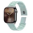 For Apple Watch 46mm / 49mm / 45mm / 44mm Candy Three-bead Magnetic Buckle PC Watch Band(Light Green) - 1