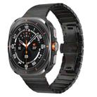 For Samsung Galaxy Watch Ultra 47mm One-bead Butterfly Buckle Stainless Steel Watch Band(Grey) - 1