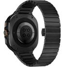 For Samsung Galaxy Watch Ultra 47mm One-bead Butterfly Buckle Stainless Steel Watch Band(Black) - 2