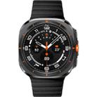 For Samsung Galaxy Watch Ultra 47mm One-bead Butterfly Buckle Stainless Steel Watch Band(Black) - 3