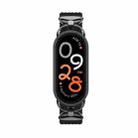 For xiaomi Smart Band 10 / 9 / 8 Metal Head Single Woven Nylon Watch Band, Size:S(Black) - 3
